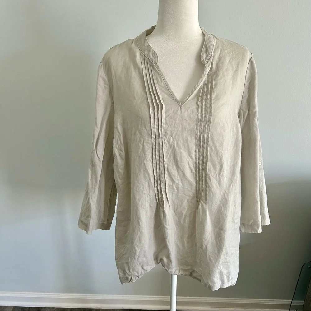 Cynthia Rowley Ladies Linen Top - Size 1X - Picture 1 of 7